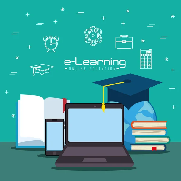 Concepto de educación en línea — Vector de stock