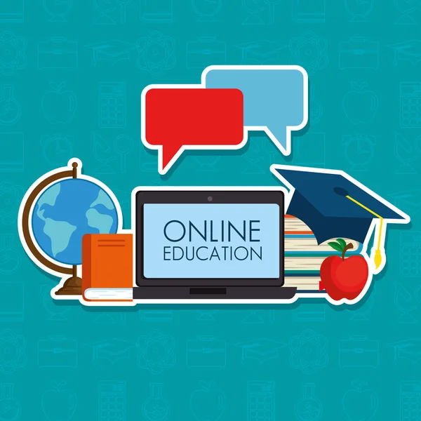 Online onderwijsconcept — Stockvector