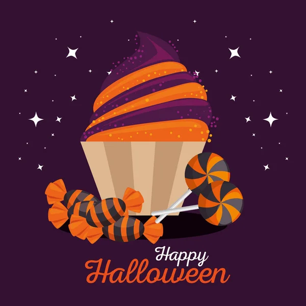 Dolce caramella felice Halloween — Vettoriale Stock