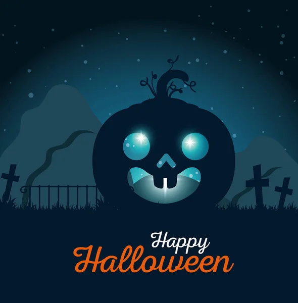 Felice Halloween zucche design — Vettoriale Stock