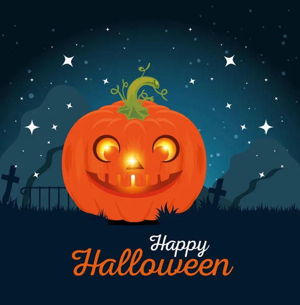 Felice Halloween zucche design — Vettoriale Stock