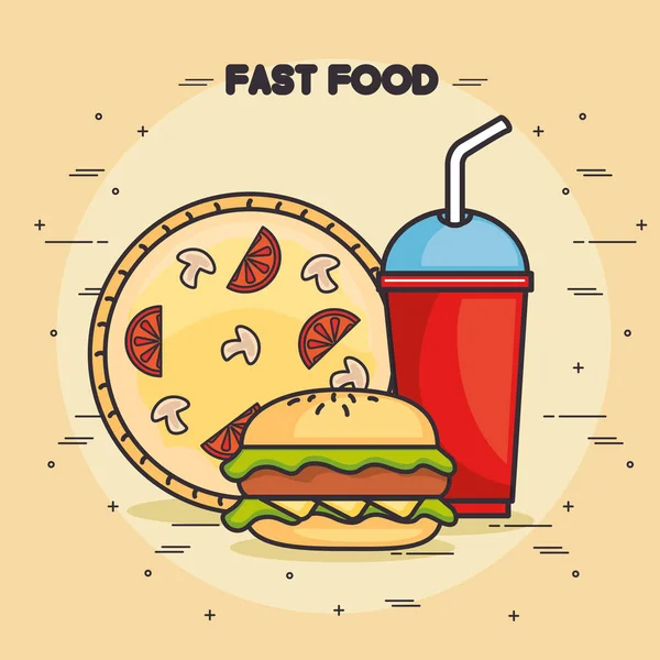 Дизайн быстрого питания — стоковый вектор