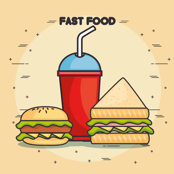Дизайн быстрого питания — стоковый вектор