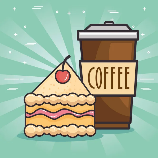 Kaffeezeit-Design — Stockvektor
