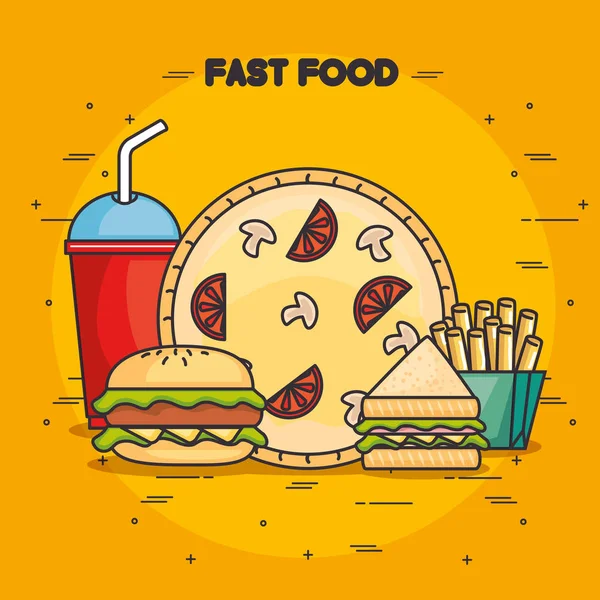 Fast food tasarım — Stok Vektör