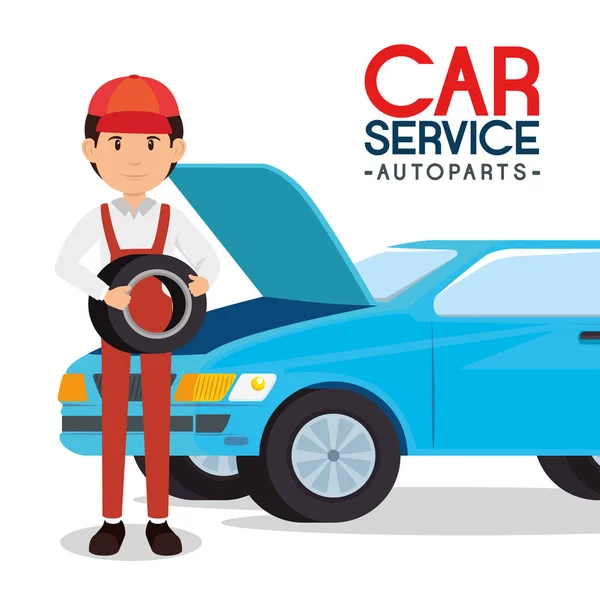 Service de voiture concept autoparts — Image vectorielle