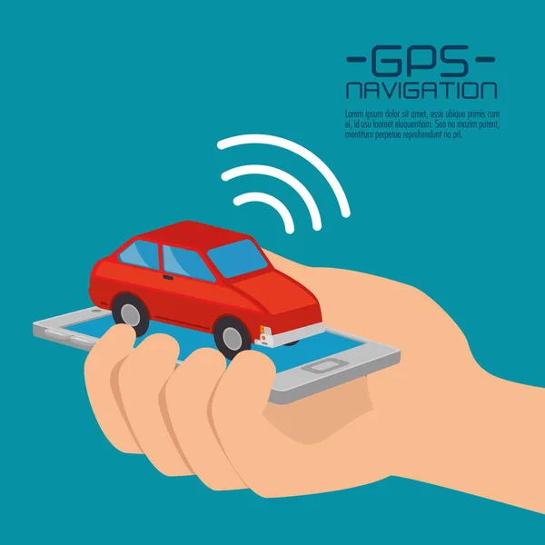 Gps navigation application en ligne — Image vectorielle