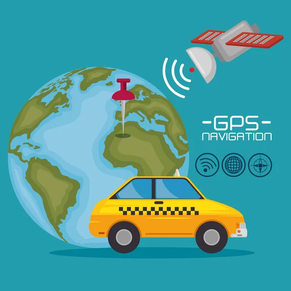 GPS navigasyon kavramı — Stok Vektör