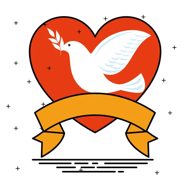 Design de paz e amor — Vetor de Stock