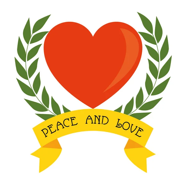 Peace and love design — Stock Vector