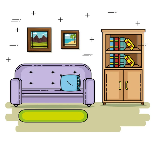 Conception de meubles de maison — Image vectorielle