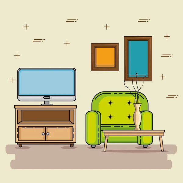 Conception de meubles de maison — Image vectorielle