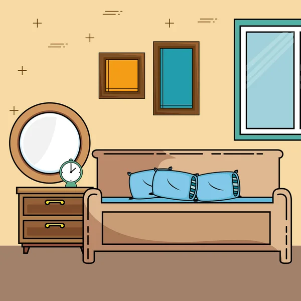 Diseño de muebles para el hogar — Vector de stock