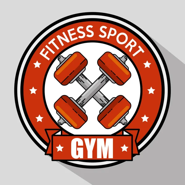 Fitness deporte y diseño de gimnasio — Vector de stock