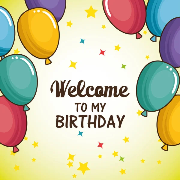 Tillykke med fødselsdagen balloner design – Stock-vektor