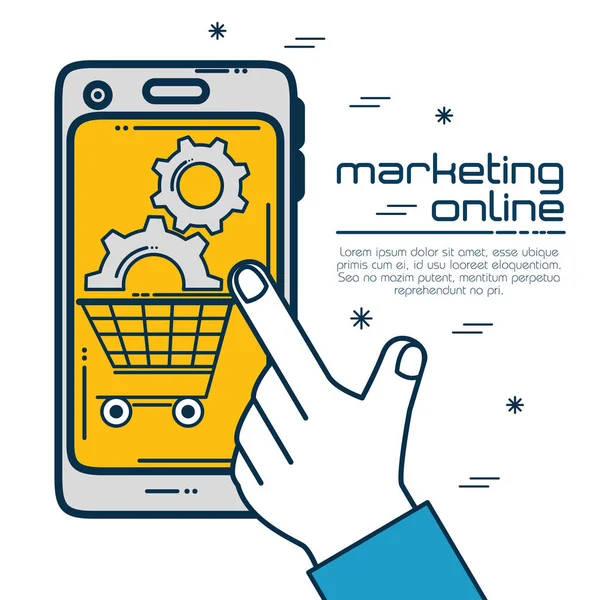 Progettazione online marketing — Vettoriale Stock