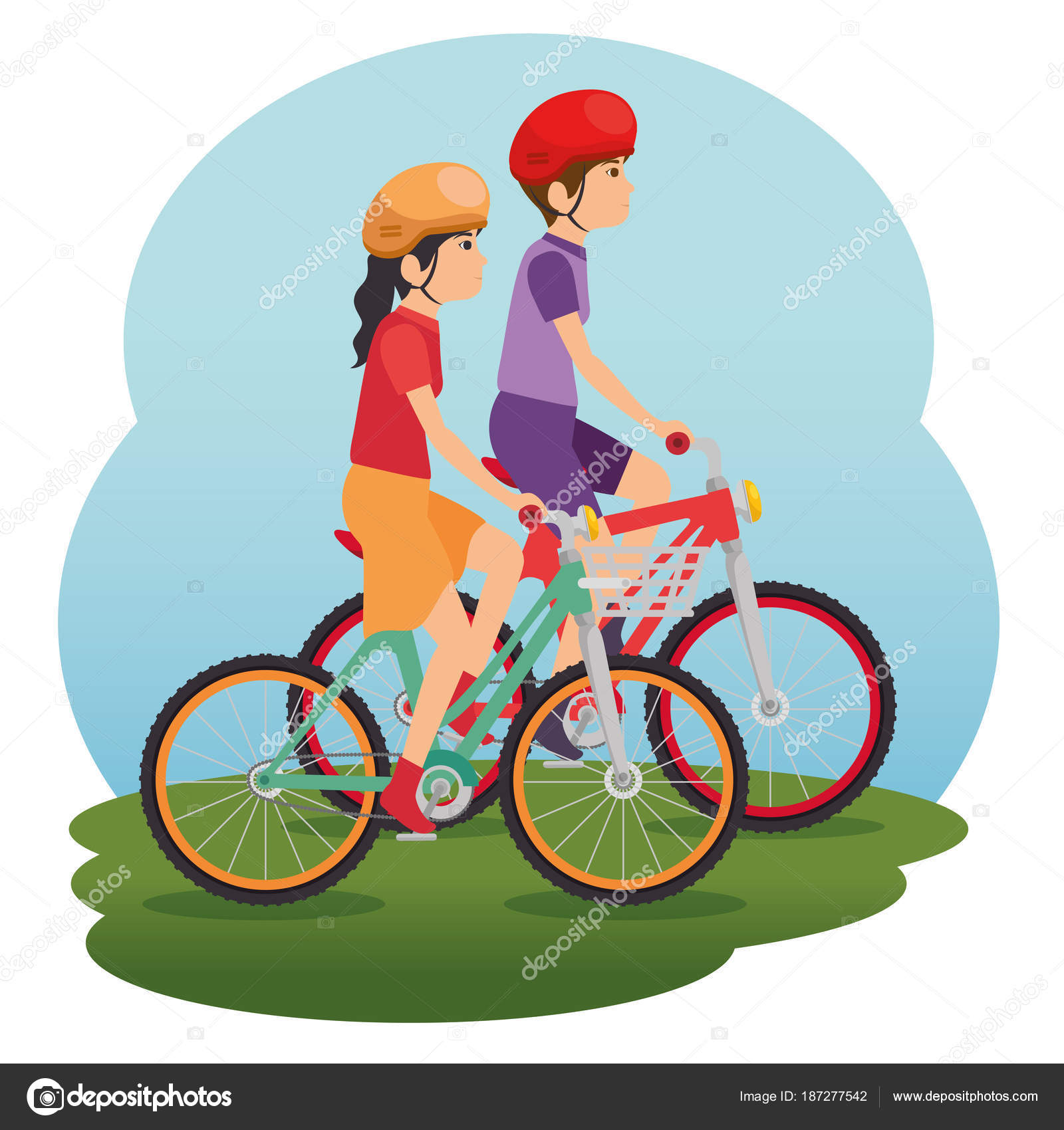 自転車に乗る人は ストックベクター C Yupiramos