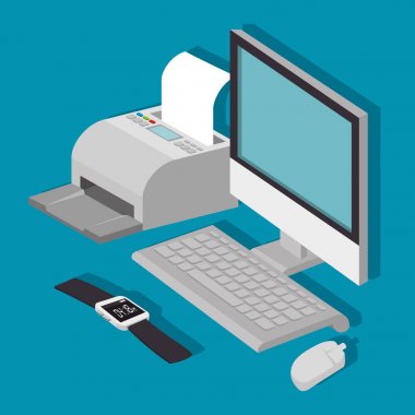 izometrik teknoloji 3d kavramı