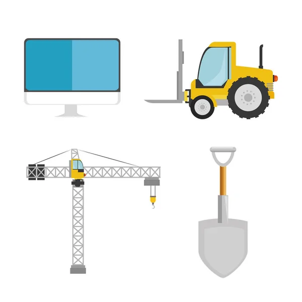 Under construction icon set — Stock Vector