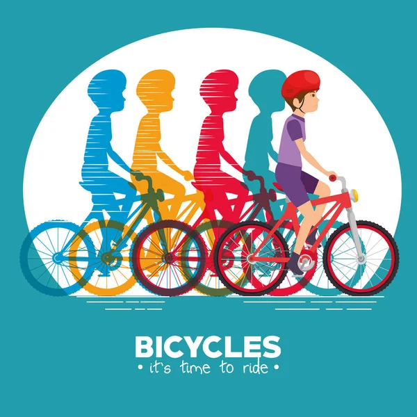 Diseño de Infografía Ciclista — Vector de stock