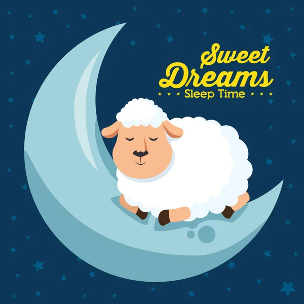 Όνειρα γλυκά στον ύπνο ώρα εικονίδιο — Διανυσματικό Αρχείο