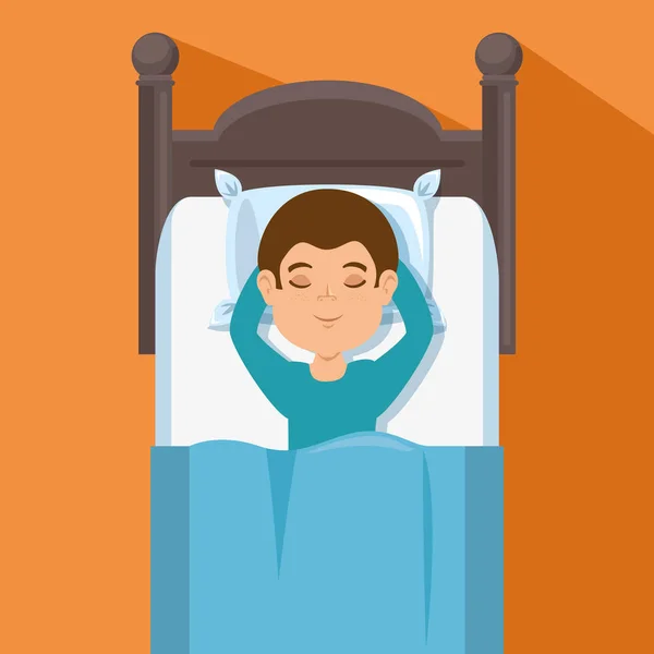 Dulce sueños durmiendo tiempo icono — Vector de stock