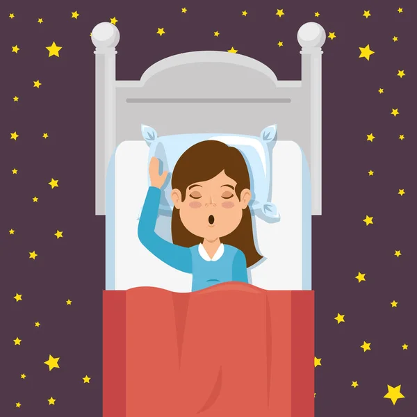 Sweet dreams sleeping time icon — Stock Vector