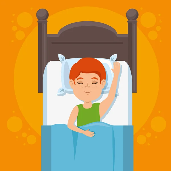 Sweet dreams sleeping time icon — Stock Vector