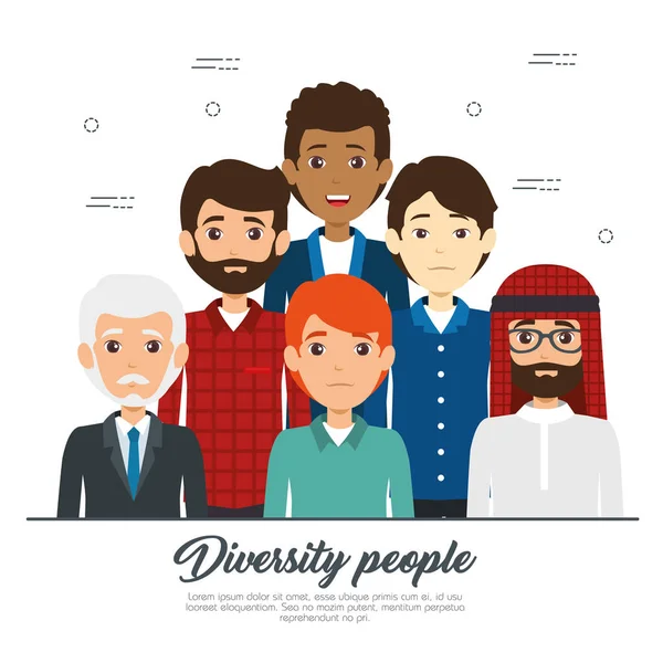 Diversidade conceito de pessoas —  Vetores de Stock