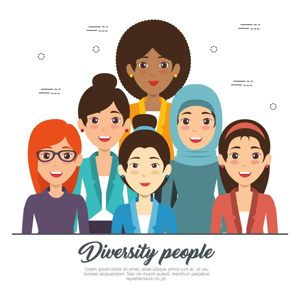 Diversiteit mensen concept — Stockvector