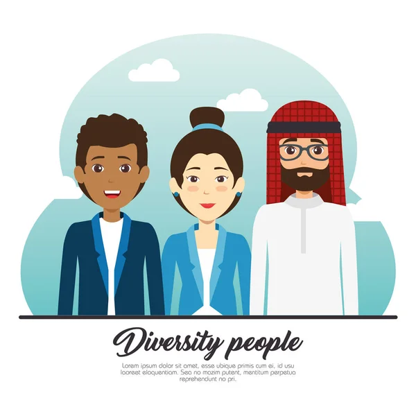 Diversité Personnes Concept — Image vectorielle