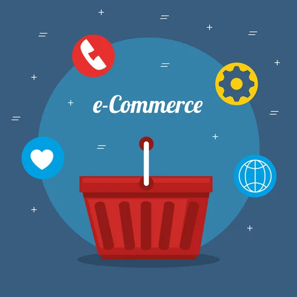 E commerce koncepcja zakupy online — Wektor stockowy