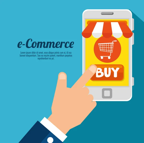 E-Commerce-Konzept Online-Shopping — Stockvektor