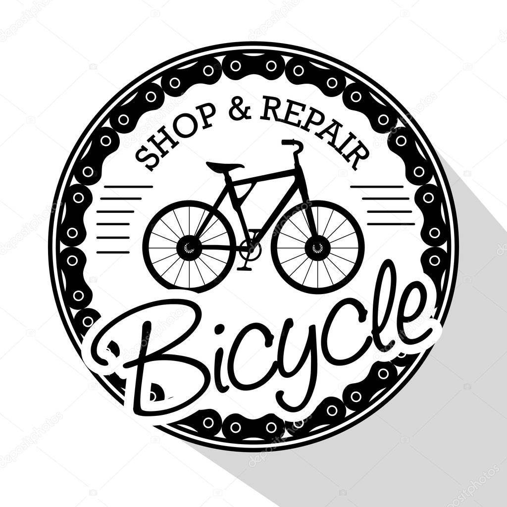 Modern bike shop logo vector illustration graphic design