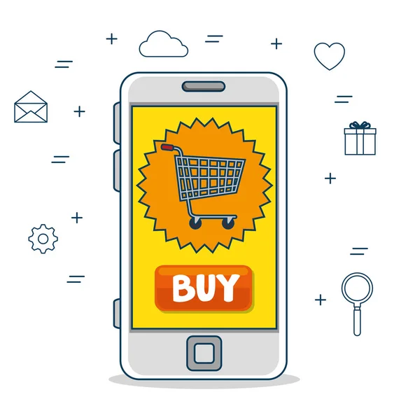 E commerce concept online shopping — Stock Vector