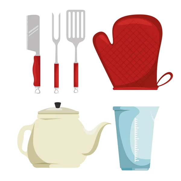 Кухонные принадлежности Icon Set — стоковый вектор