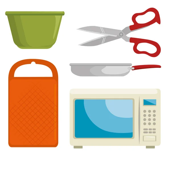 Kitchen utensils icon set — Stock Vector