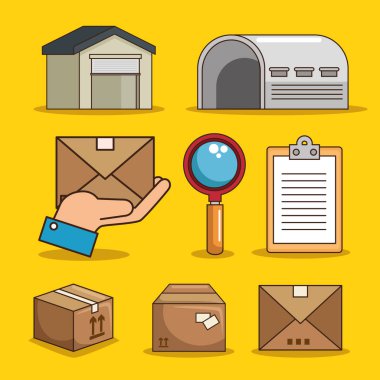 Ambalaj ve lojistik simge kümesi