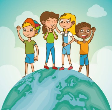 mutlu çocuklar çizgi film