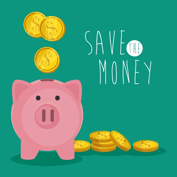 Save money concept — Stock Vector