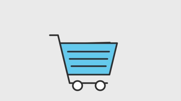 Online shopping-verksamhet — Stockvideo