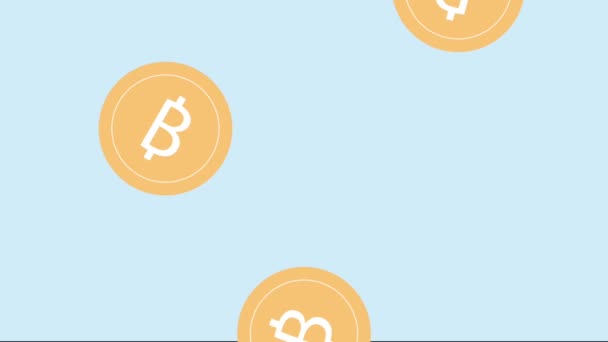 Εικονική κρυπτονόμισμα Bitcoin — Αρχείο Βίντεο