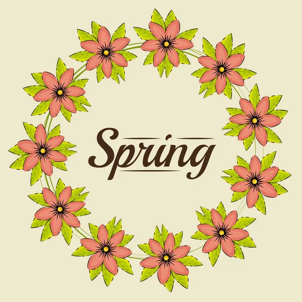 Floral Spring Design grafic — Vector de stoc