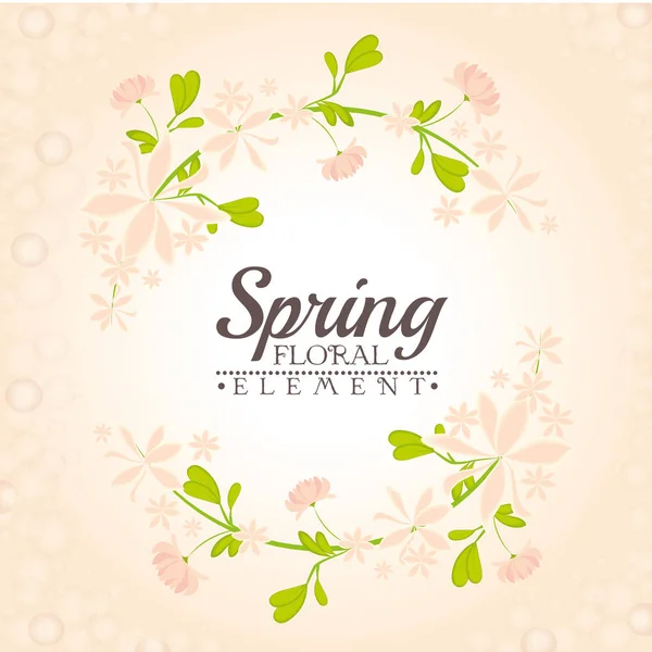 Diseño gráfico floral de primavera — Archivo Imágenes Vectoriales
