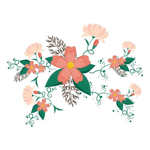 美しいカラフルな花のデザイン — ストックベクタ