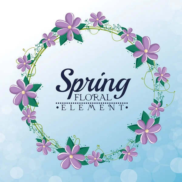 Virágos tavaszi grafikai tervezés — Stock Vector