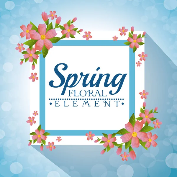 Diseño gráfico floral de primavera — Archivo Imágenes Vectoriales