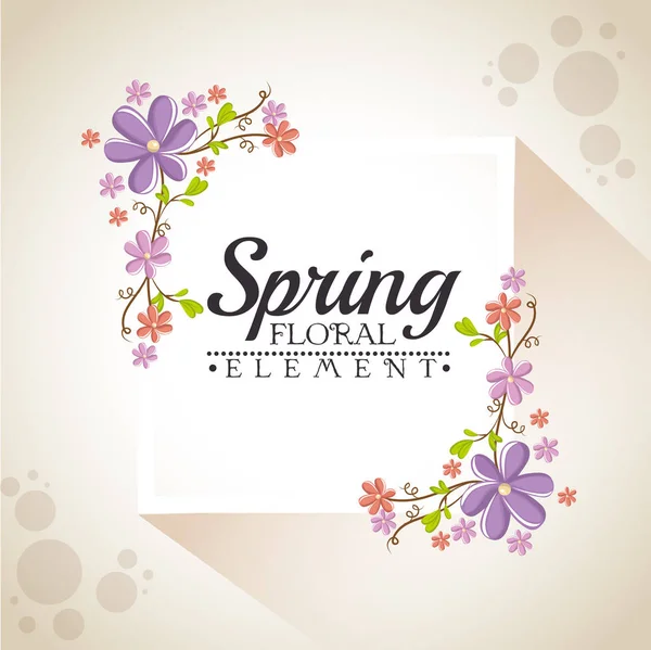 Diseño gráfico floral de primavera — Vector de stock