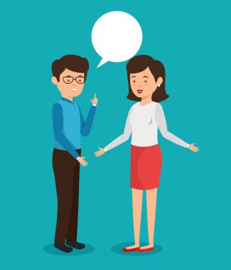 iş adamları ile konuşma kabarcıklar iletişim