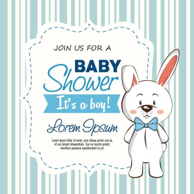 Bebek duş çocuk davetiye kartı